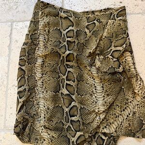 ISABEL MARANT ETOILE Jerine Snakeskin Ruffled Mini Skirt US 6 FR 38